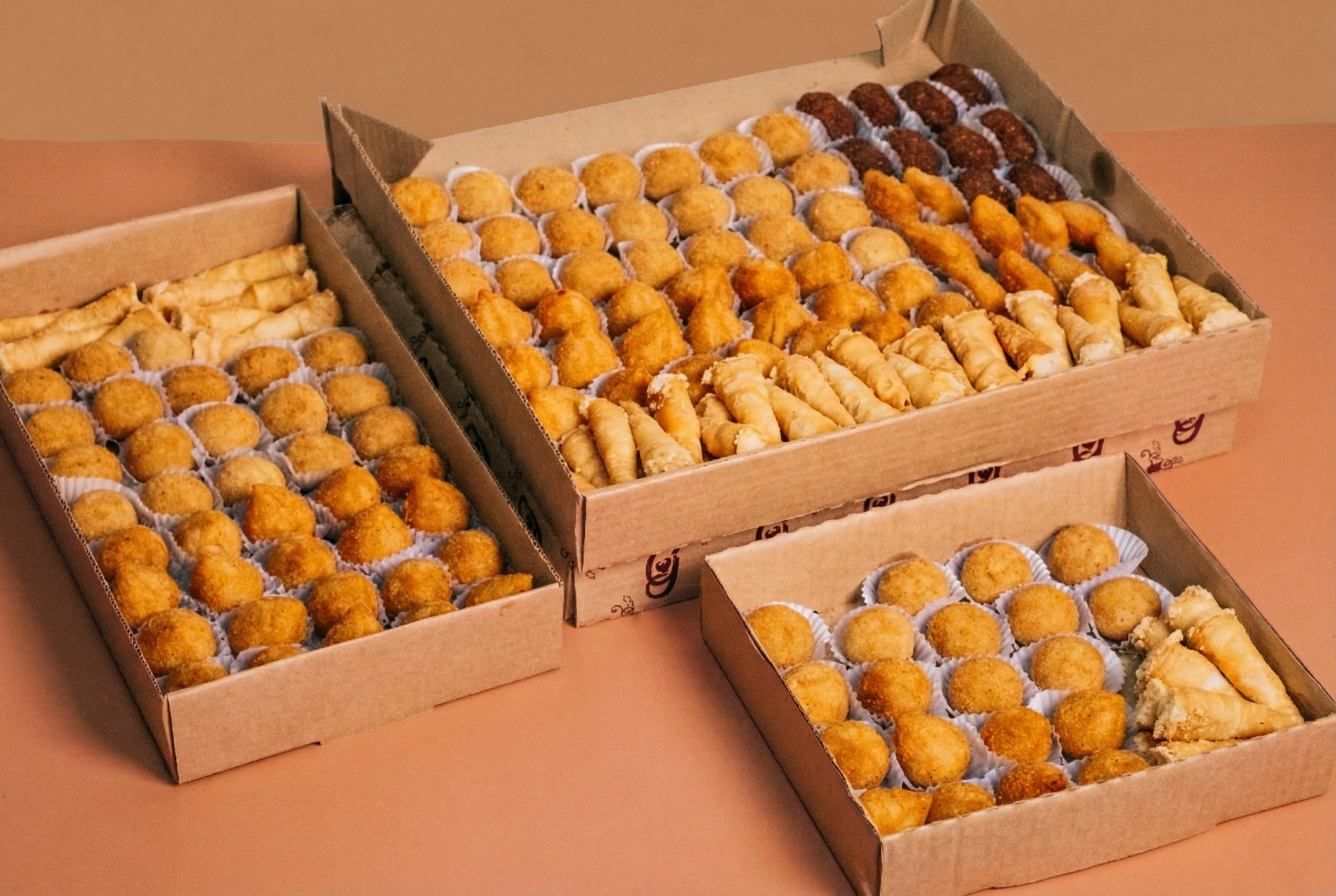 Salgados variados para festa